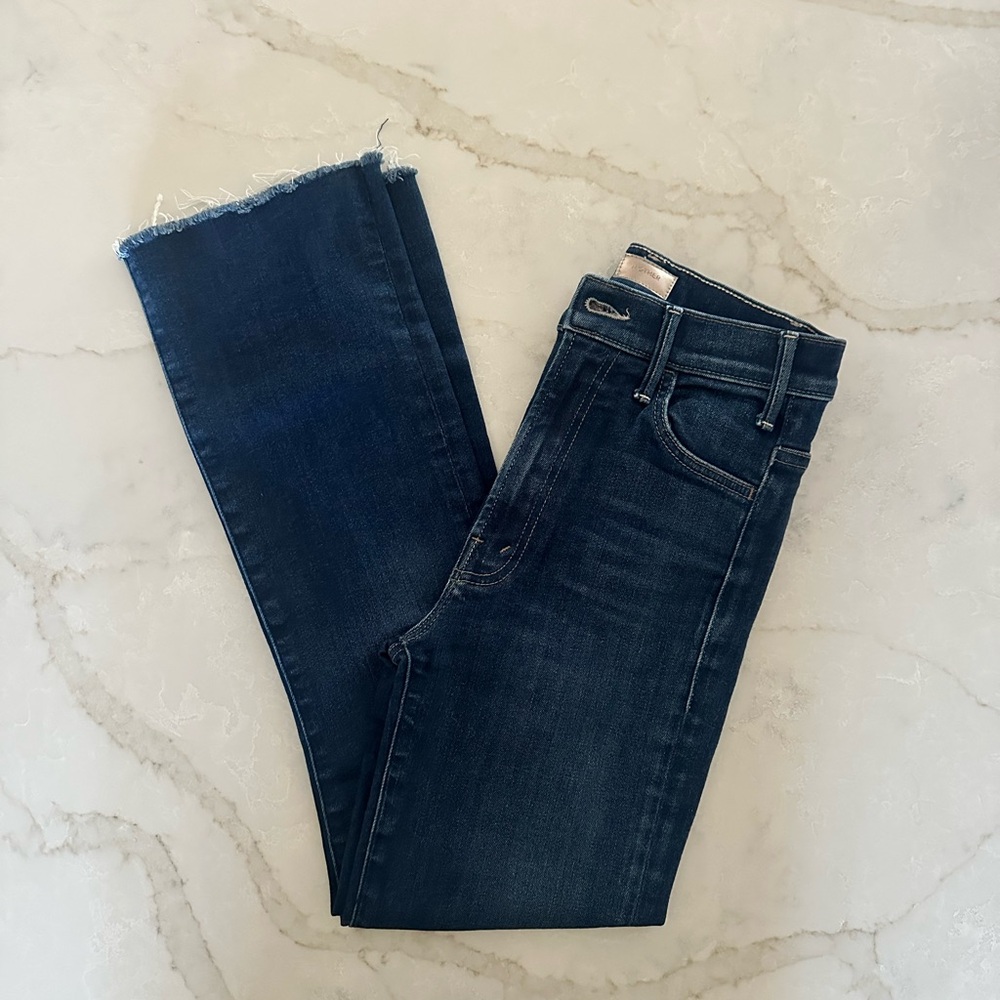 MOTHER Dark Indigo Ankle Jeans